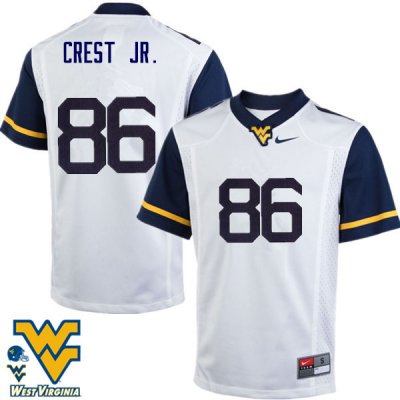 Men's West Virginia Mountaineers NCAA #86 William Crest Jr. White Authentic Nike Stitched College Football Jersey OC15L72HK